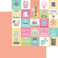 Doodlebug Design - Pretty Kitty Collection - 12 x 12 Double Sided Paper - Feline Good