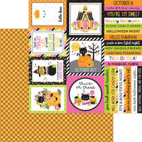 Doodlebug Design - Hey Pumpkin Collection - 12 x 12 Double Sided Paper - Pumpkin Patch Plaid