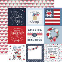 Echo Park - All American Collection - 12 x 12 Double Sided Paper - 4 x 4 Journaling Cards