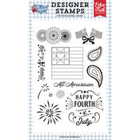 Echo Park - All American Collection - Clear Photopolymer Stamps - Quilted Flag