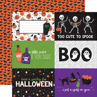 Echo Park - Ghosts And Goblins Collection - 12 x 12 Double Sided Paper - 6 x 4 Journaling Cards