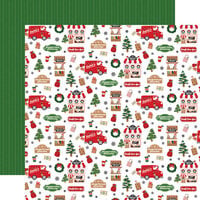 Echo Park - Santa's Christmas Delivery Collection - 12 x 12 Double Sided Paper - Candy Cane Lane
