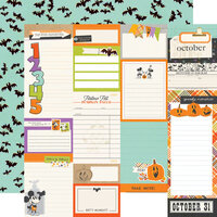 Simple Stories - Say Cheese Classic Mouse Halloween Collection - 12 x 12 Double Sided Paper - Journal Elements