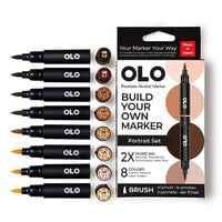 OLO - Brush Collection - 8 Color Markers Set - Portrait