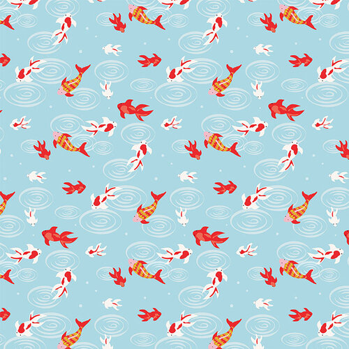 PhotoPlay - Lucky Cat Collection - 12 x 12 Double Sided Paper - Koi Pond PhotoPlay - Lucky Cat Collection - 12 x 12 Double Sided Paper - Koi Pond