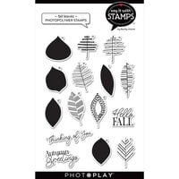PhotoPlay - Say It With Stamps Collection - Clear Photopolymer Stamps - Fall Leaves