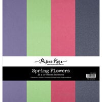 Paper Rose - 12 x 12 Cardstock Pack - Spring Flowers