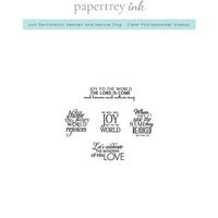 Papertrey Ink - Clear Photopolymer Stamps - Christmas - Just Sentiments - Heaven and Nature Sing