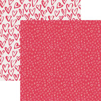 Reminisce - Be My Valentine Collection - 12 x 12 Double Sided Paper - Love You