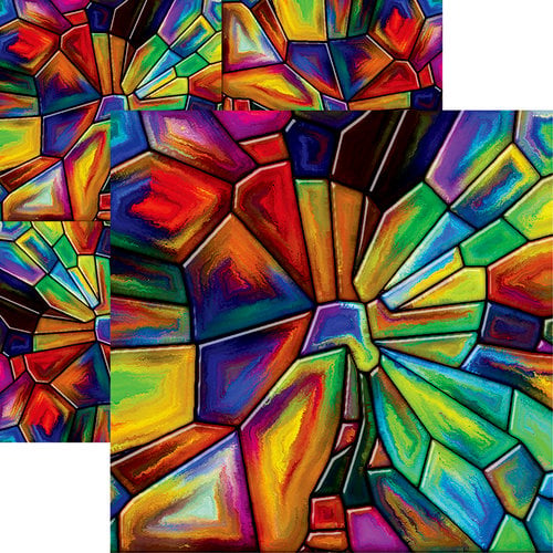 Ella and Viv Paper Company - Stained Glass Collection - 12 x 12 Double Sided Paper - Goblin Glass Ella and Viv Paper Company - Stained Glass Collection - 12 x 12 Double Sided Paper - Goblin Glass