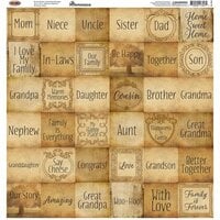 Reminisce - Family Collection - 12 x 12 Cardstock Stickers - Elements