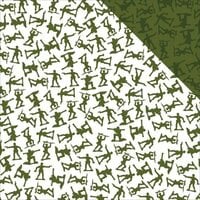 Reminisce - Toy Box Collection - 12 x 12 Double Sided Paper - Army Men