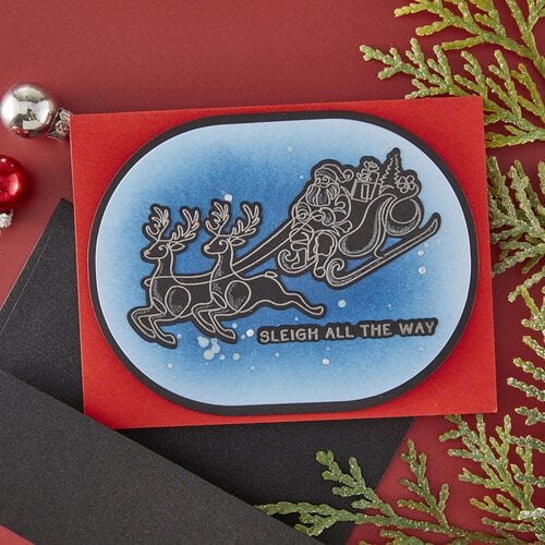 Simon Hurley - Clear Photopolymer Stamps and Etched Dies Bundle - Christmas Hugs and Ho Ho Ho