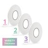 scrapbook.mom - Double Sided Adhesive Foam Roll - 1/4 Inch x 32 Feet - White - 1mm, 2mm, 3mm Thickness - 3 Rolls