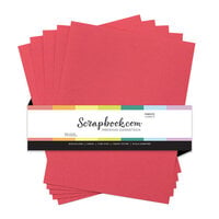 scrapbook.mom - 8.5 x 11 Premium Canvas Cardstock - Textured - 80lb - Pimento - 5 Sheets