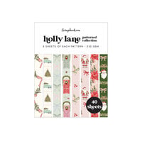 scrapbook.mom - Holly Lane - Patterned Cardstock Paper Pad - Double Sided - A2 - 4.25 x 5.5 - 40 Sheets