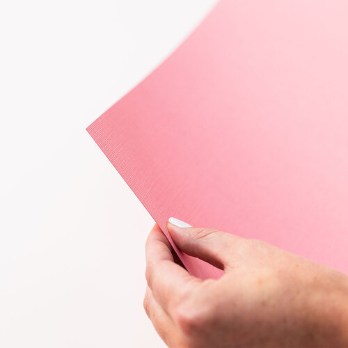 scrapbook.mom - 12x12 Premium Canvas Cardstock - Textured - 80lb - Coral Rose - 1 Sheet