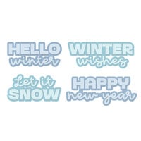 scrapbook.mom - Decorative Die Set - Winter and New Year Sentiments
