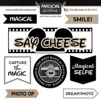 Scrapbook Customs - Magical Memories Collection - Cardstock Stickers - Magical Camera Neutral