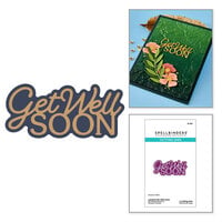 Spellbinders - Essentially Yours Sentiments Collection - Etched Dies - Layered Get Well Soon