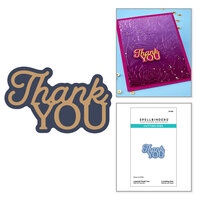Spellbinders - Essentially Yours Sentiments Collection - Etched Dies - Layered Thank You