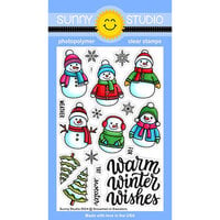 Sunny Studio Stamps - Clear Photopolymer Stamps - Snowmen In Sweaters