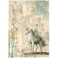 Stamperia - Wonderland Collection - A4 Rice Paper - Unicorn
