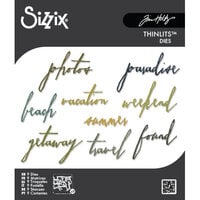 Sizzix - Tim Holtz - Alterations Collection - Thinlits Die - Handwritten Vacation