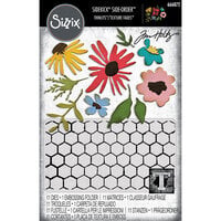 Sizzix - Tim Holtz - 2D Embossing Folder and Thinlits Set - Vault Side-Order Floristry