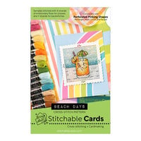 Waffle Flower Crafts - Stitchable Cards Collection - Cross Stitch Pattern Template - Beach Days