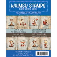 Whimsy Stamps - Quick A2 Card Fronts - Heartfelt Giraffes 2